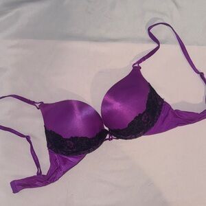 Victoria's Secret Purple and Black Lace Bra